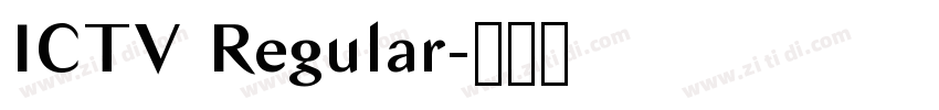 ICTV Regular字体转换